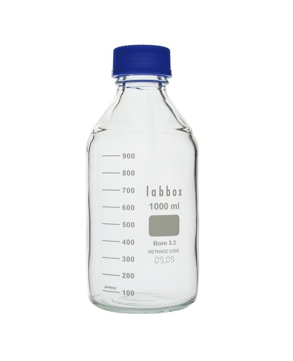 Flacon gradué ISO en verre borosilicaté 3.3