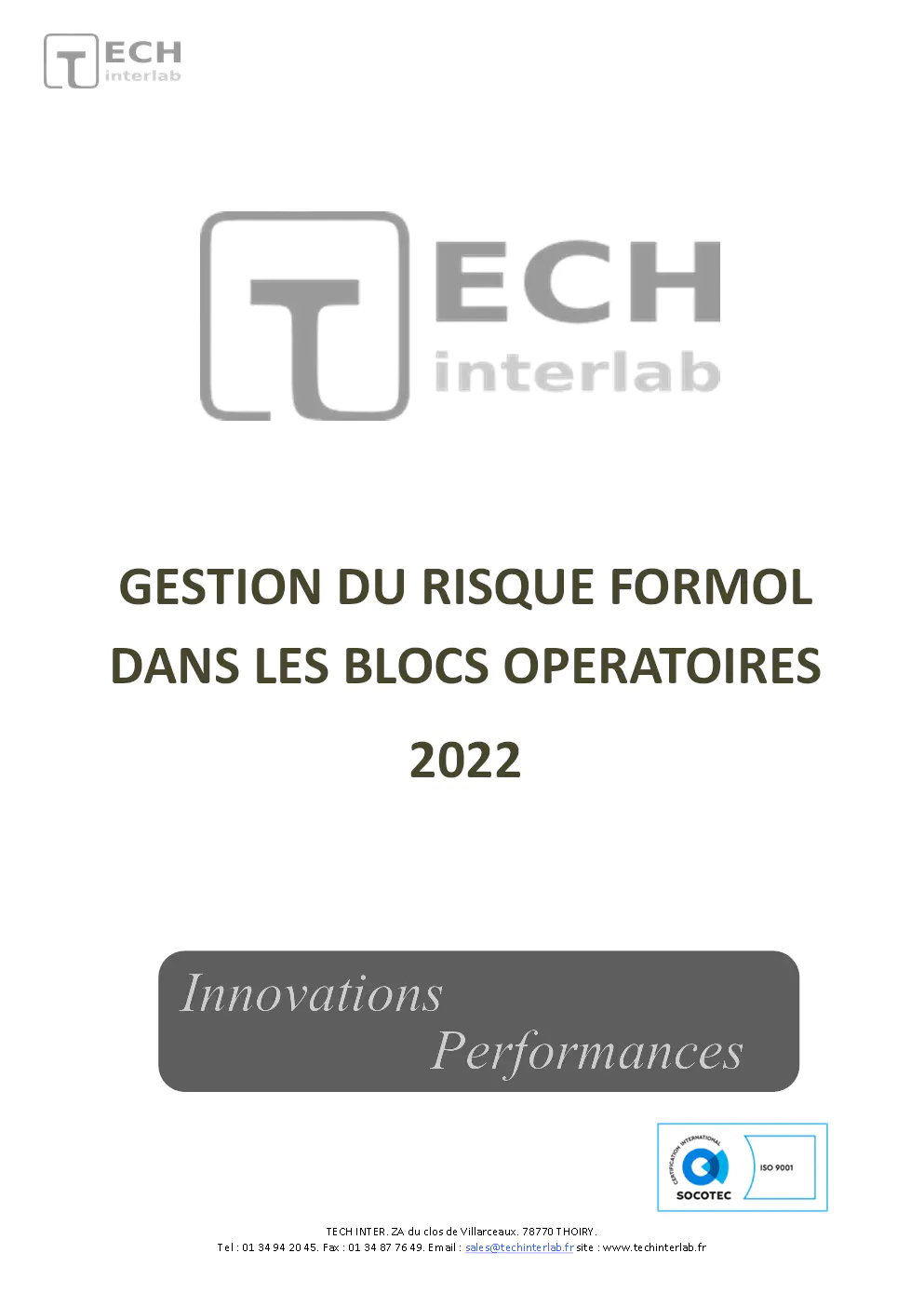 Image du document pdf : guide de gestion du risque formol dans les blocs opératoires 2022  