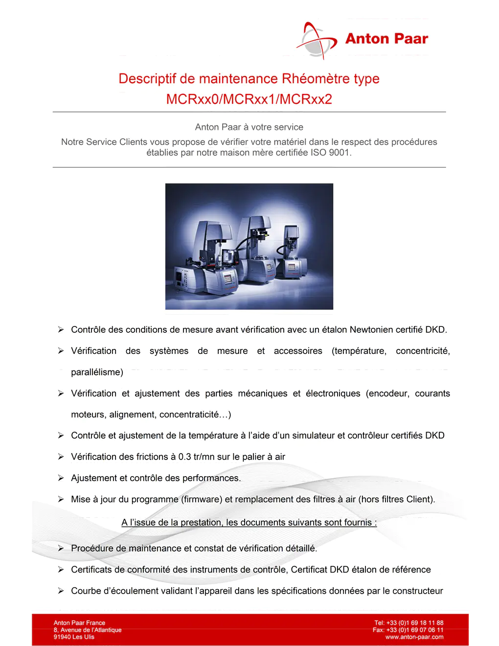 Image du document pdf : descriptif de maintenance rhéomètre type MCRxx0/MCRxx1/MCRxx2  