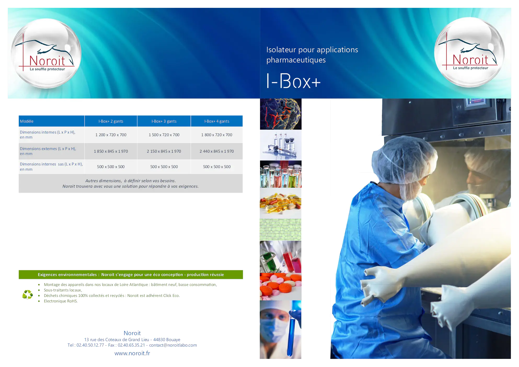 Image du document pdf : brochure sur les isolateurs pharmaceutiques i-box+ de noroit  