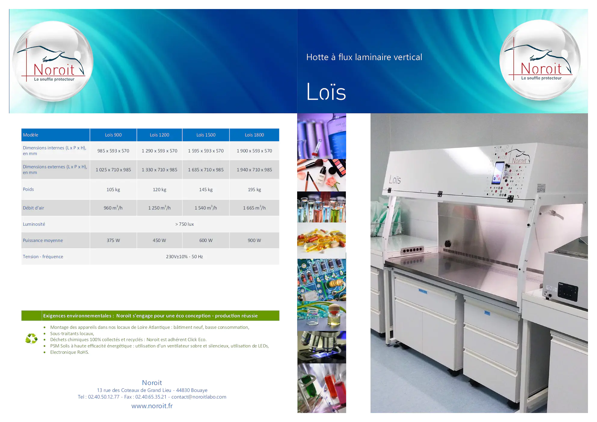 Image du document pdf : brochure des hottes à flux laminaire vertical loïs  