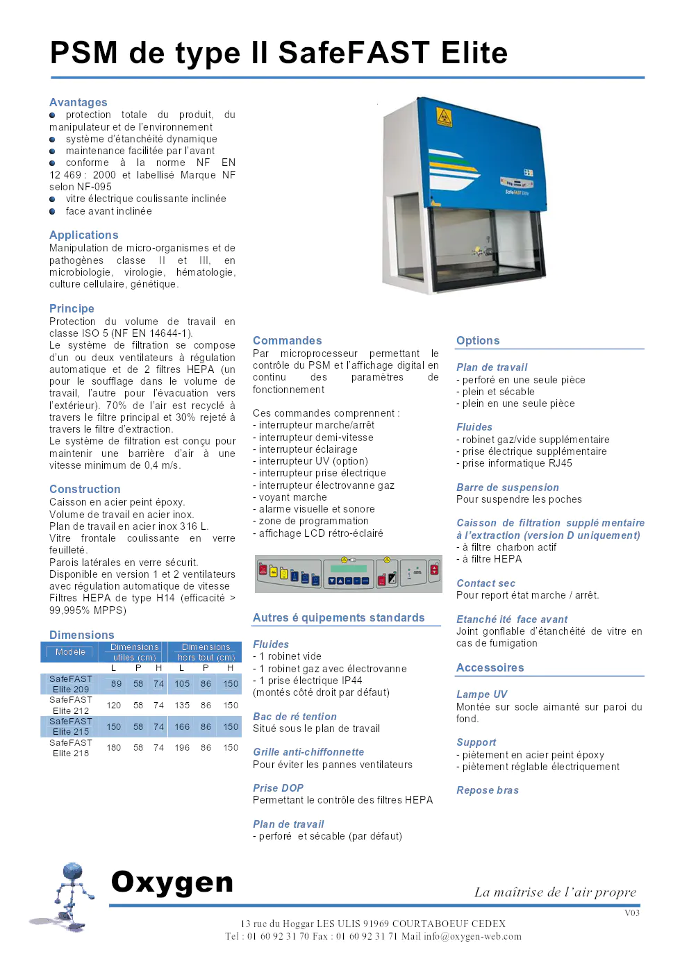 Image du document pdf : brochure des psm de type ii safefast elite  